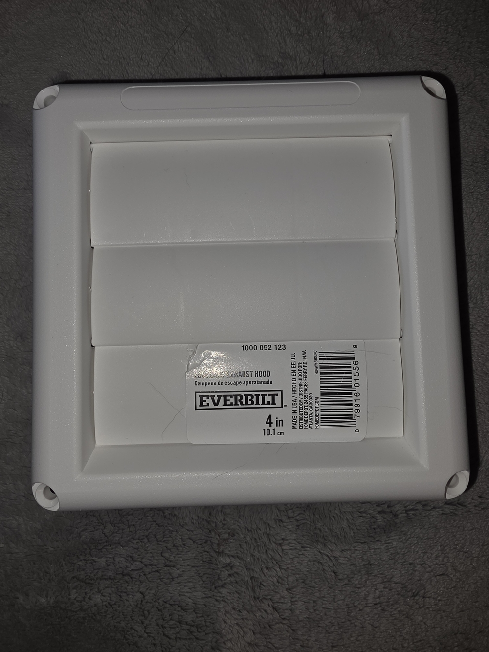 Everbilt 4" White Vent Hood Cover